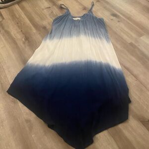 Knox Rose size L blue tie dye sleeveless sundress with spaghetti straps